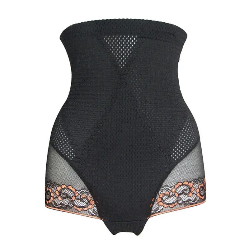 Черный High Waist Belly Control Panty Hips Up Shapewear Breathable Postnatal Underwear Women GDD99 - Цвет: Черный