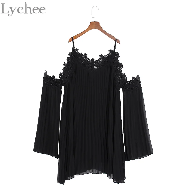 Личи элегантные богемные летние женское платье с открытыми плечами и глубоким V