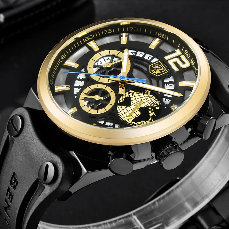 Мужские кварцевые часы с хронографом из нержавеющей стали | Наручные