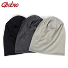 Geebro, 2021, женские, мужские, унисекс, вязаные зимние шапочки, повседневные облегающие шапки, однотонные, в стиле хип-хоп, с напуском, шапки, шапка, облегающая шапка