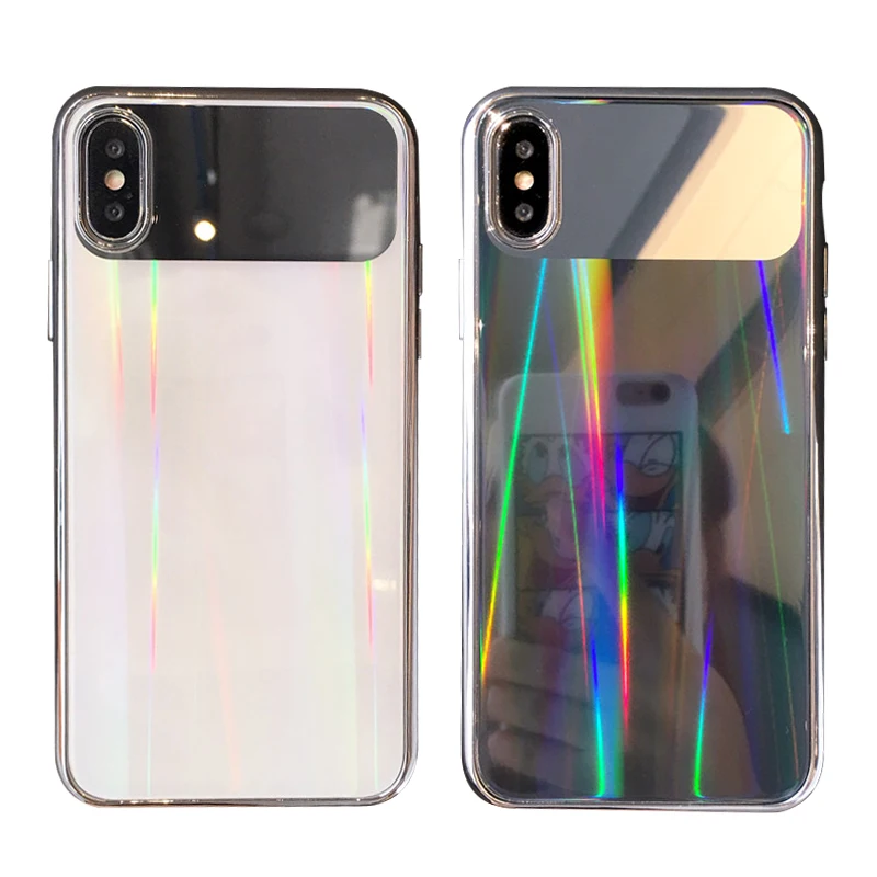 GlamPhoneCase Luxury Mirror Phone Case For iPhone 8 X Cool Laser Shining iphone 7 6 6S Plus Hard Back Cover Cases |