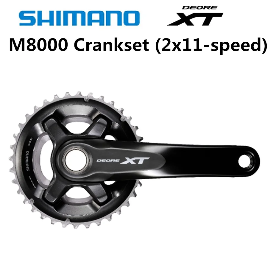 SHIMANO DEORE XT FC M8000 2x11 speed 24 34T 26 36T 28 38T 165 мм 170 175 HOLLOWTECH II шатун|Шатун и передняя звездочка