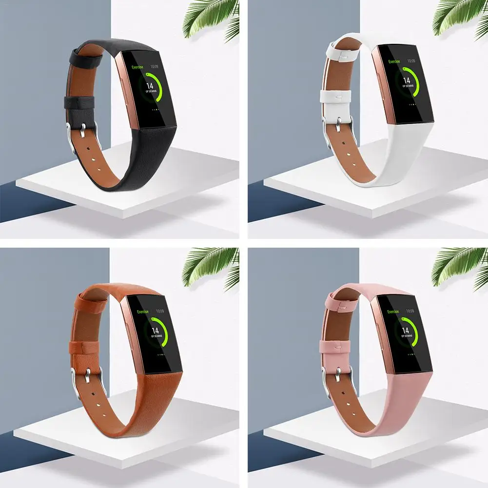 Кожаный ремешок для часов Fitbit Charge 3 и Charge 3 SE, ремешок из натуральной кожи для женщин и мужчин, маленький и большой