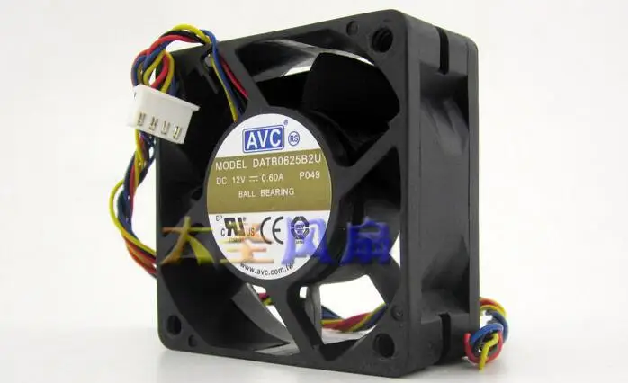 Оригинальный AVC DATB0625B2U 60*60*25 мм 6025 0.60A 12 В 4-линейный ШИМ-вентилятор управления скоростью