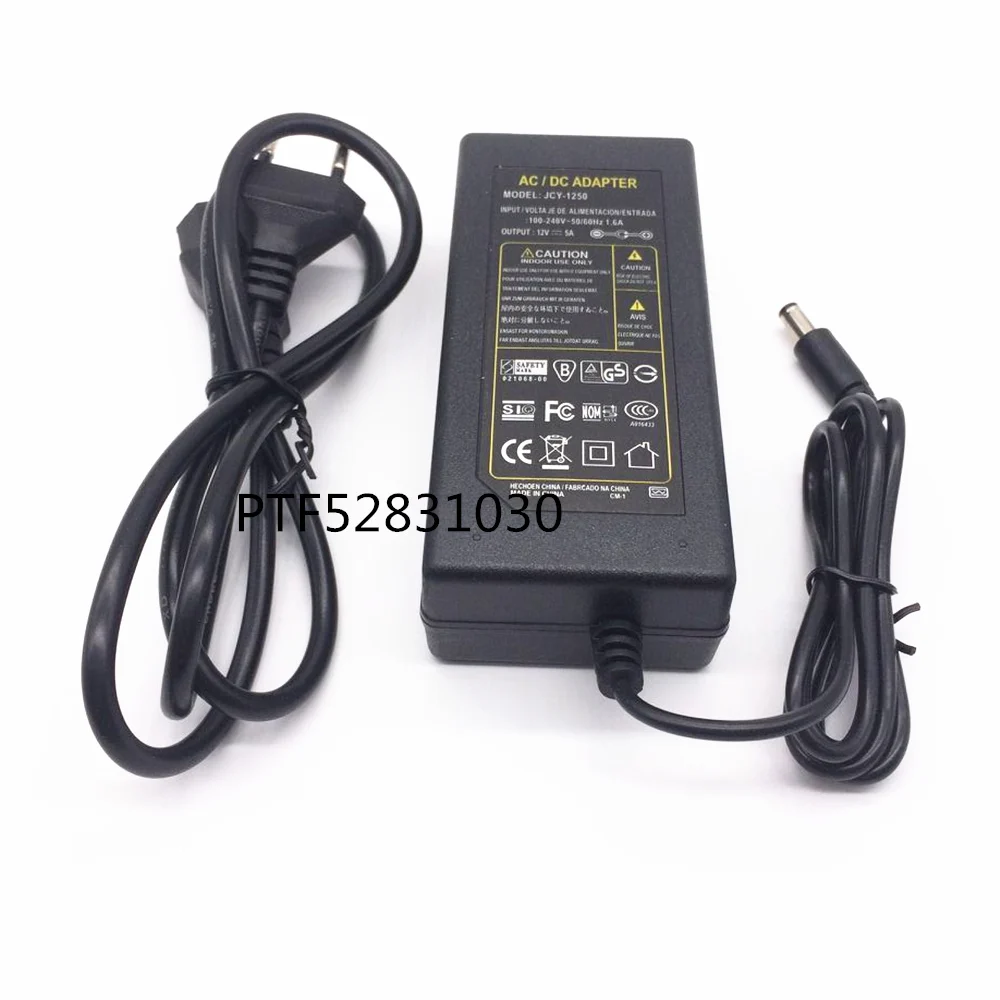 

EU 12V 5A AC100V-240V 60W LED power adapter LED light Power Supply Adapter Transformer for Imax LED strip 5050 2835