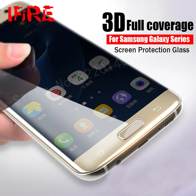 3D изогнутое Полное покрытие экрана протектор стекло для Samsung Galaxy S7 S6 edge 9H полное