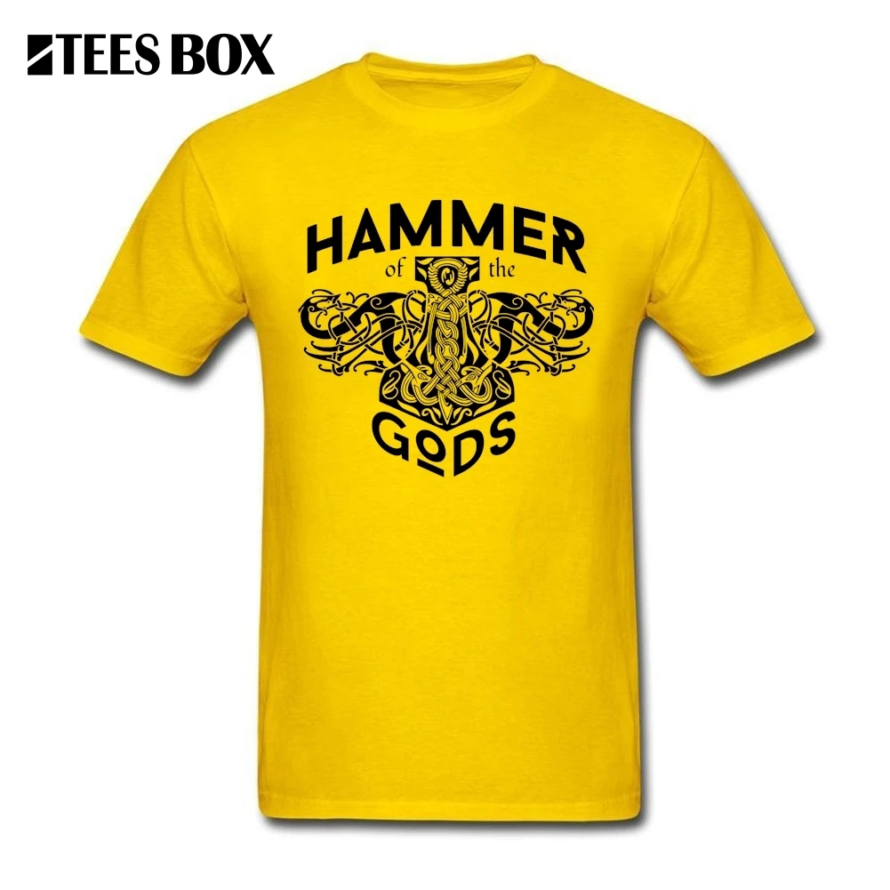 Viking Berserker Hammer Of The Gods Wikinger Schwarz Мужская хлопковая футболка с круглым вырезом и