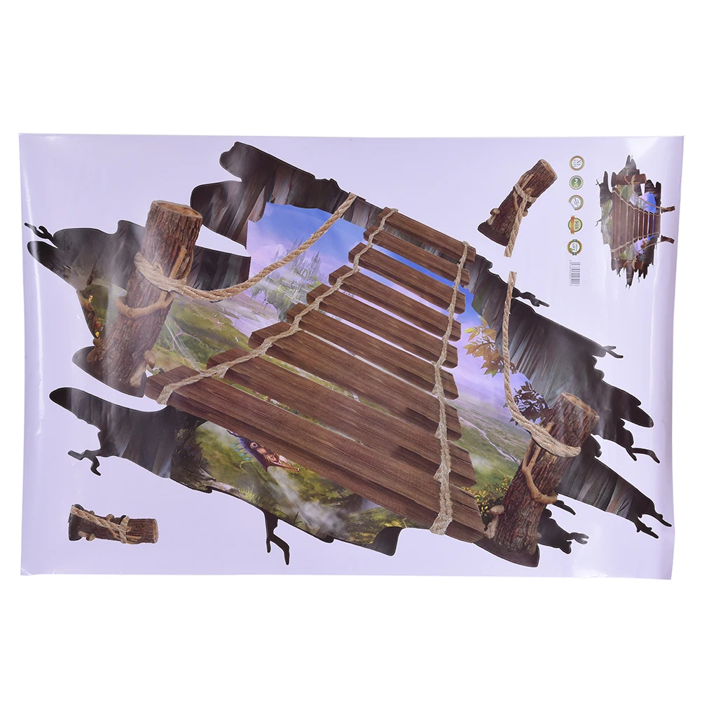 3D стены Стикеры Творческий плавающей мост разводной Настенная Home декоративные