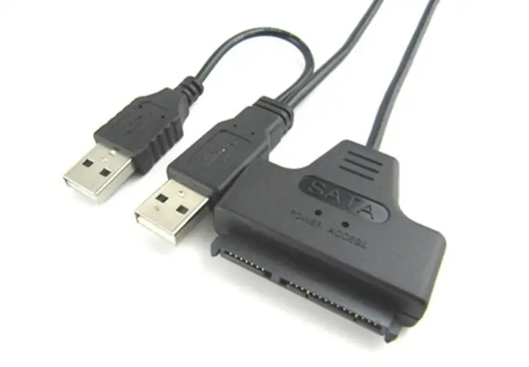 Verkauf 500 Stücke USB 2,0 USB 2,0 Zu SATA Serial ATA 15 + 7 22P 22Pin Stecker Adapter Kabel Für 2.5