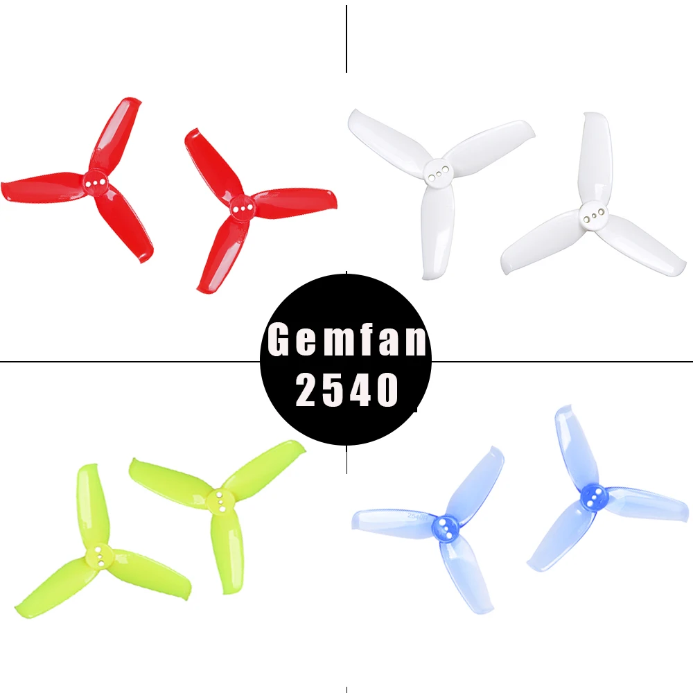 8 шт./4 пары 3 лопастные пропеллеры Gemfan Flash 2540 2 5x4 5 дюйма с монтажным отверстием 1 мм