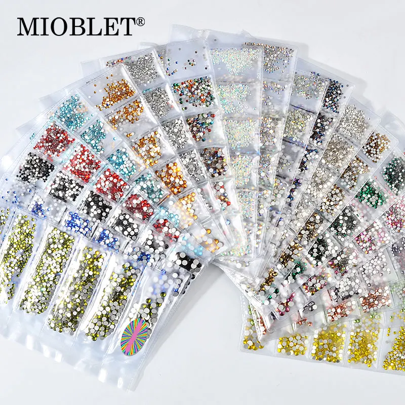 1340 шт. стразы для украшения ногтей разные размеры|nail rhinestones|nail gemsnail glass rhinestone |