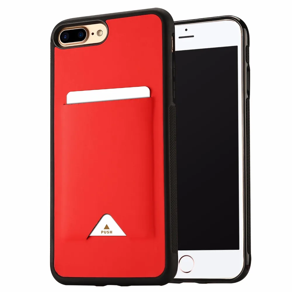DUX DUCIS чехол для карт из искусственной кожи iPhone 7 Plus 8 задняя крышка кошелек слот