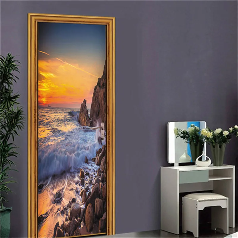 Красная телефонная будка на улице обои Размер ремонт дома украшение для двери