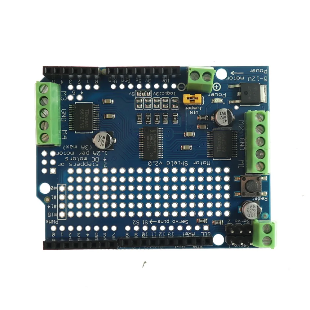 KJ411 стандарт IIC I2C TB6612 Mosfet шаговый двигатель PCA9685 PWM сервопривод щит V2 для Arduino Robot Uno
