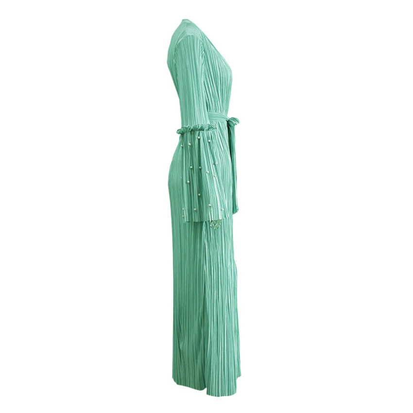 Muslim Abaya Elastic Beading Pleated Robe Dress Cardigan Long Gowns Tunic Kimono Ramadan Islamic Prayer Clothing Worship Service |