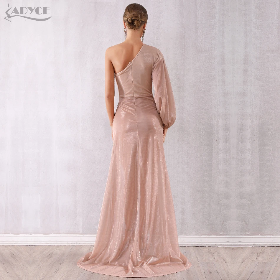 Женское вечернее платье знаменитости Adyce клубное праздничное макси цвета хаки с