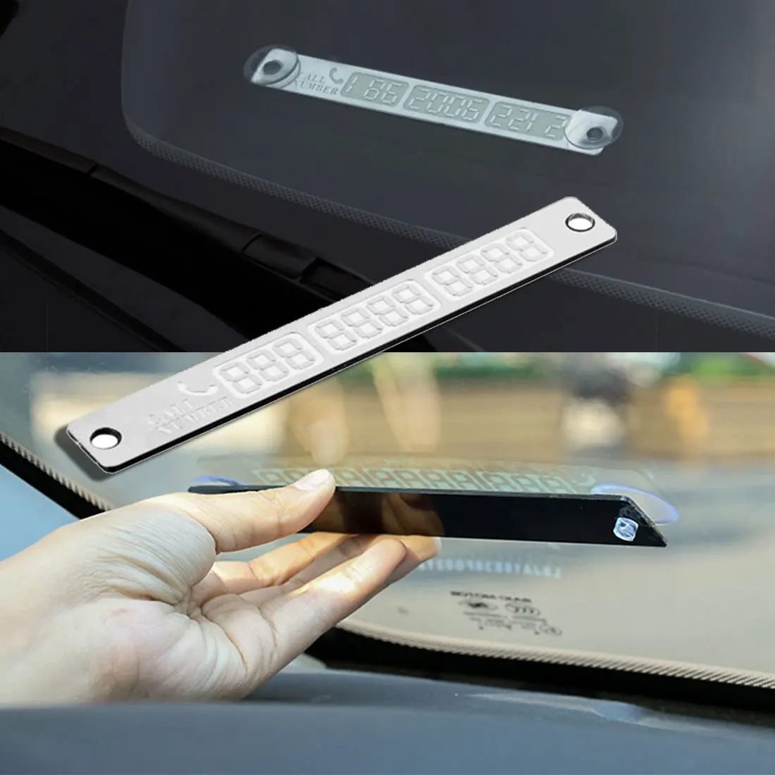 1 шт. золотистая/Серебристая Автомобильная светящаяся Временная автомобильная
