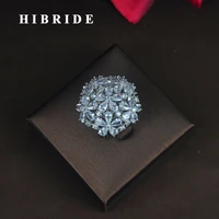 hibride fashion charm flower shape top quality cubic zirconia rings for women luxury party wedding show gifts wholsale r 210