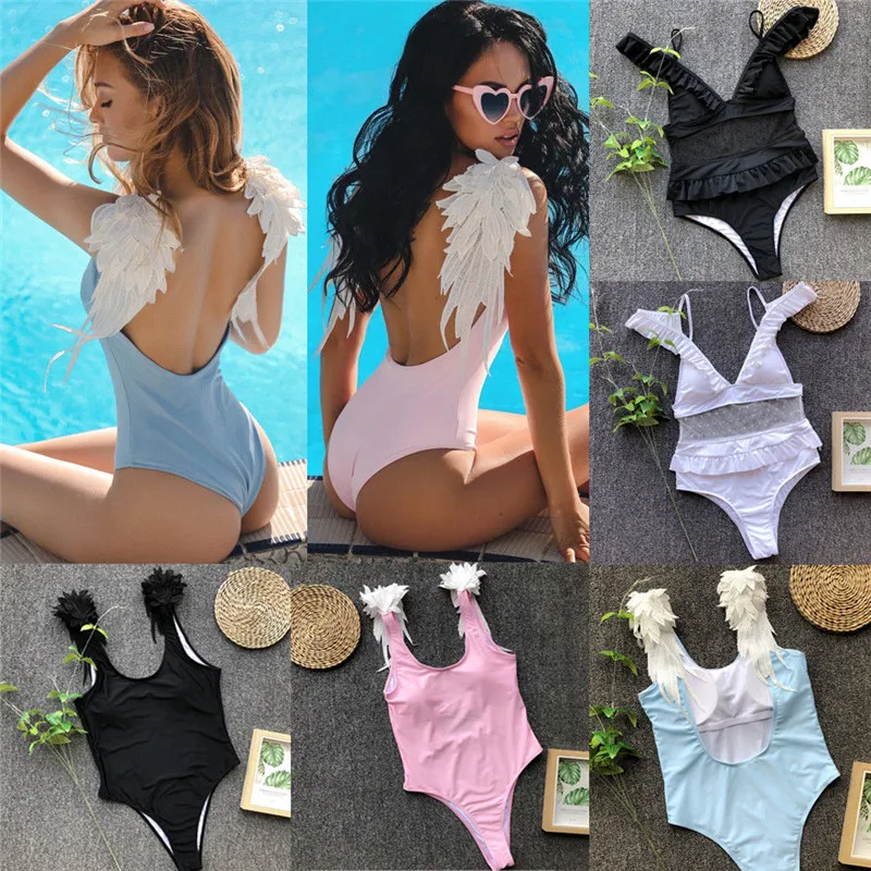 Одна деталь monokinis лето Лоскутное Сетки Push up Мягкий Купальники с открытой спиной