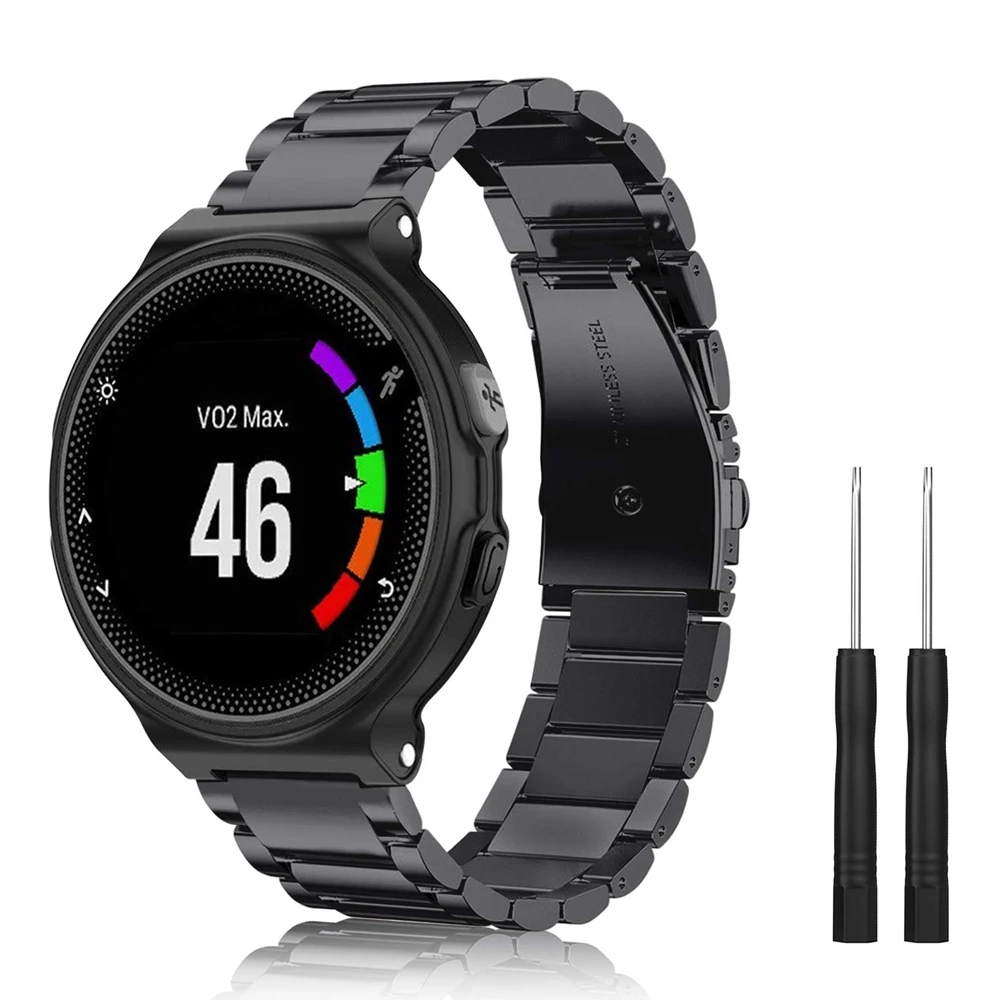 Металлический ремешок для наручных часов Garmin Forerunner 220 230 235 630 620 735 смарт-браслет Нержавеющая сталь браслет аксессуары