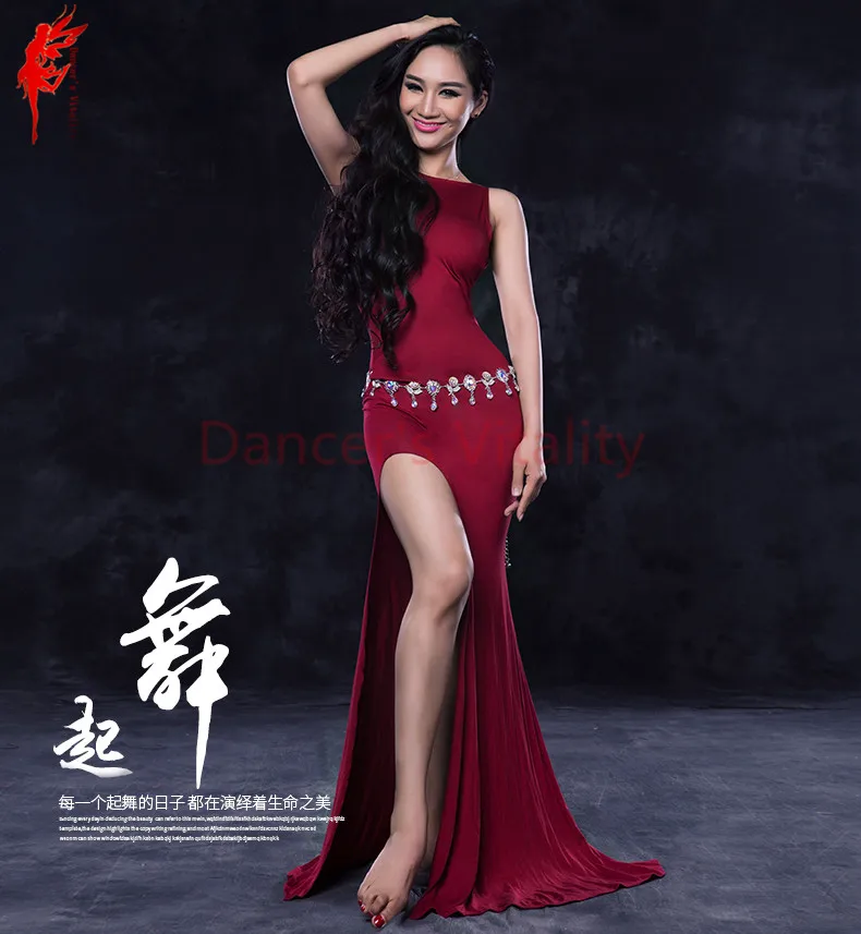 Леди Maste танец живота платье девушки танец живота одежда без рукавов ddress танец r's модные платья M/L