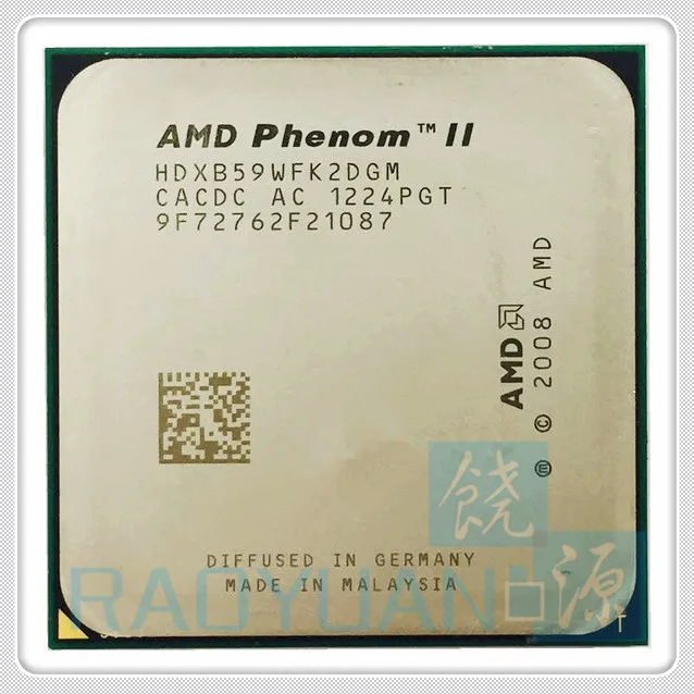 AMD Phenom X2 B59 3 4 ГГц двухъядерный процессор Процессор HDXB59WFK2DGM 80 Вт Разъем AM3 938pin|cpu