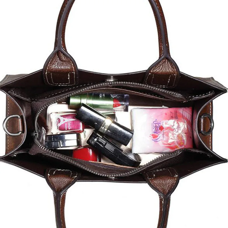 Сумка-мессенджер женская из натуральной кожи саквояж на плечо с верхними ручками