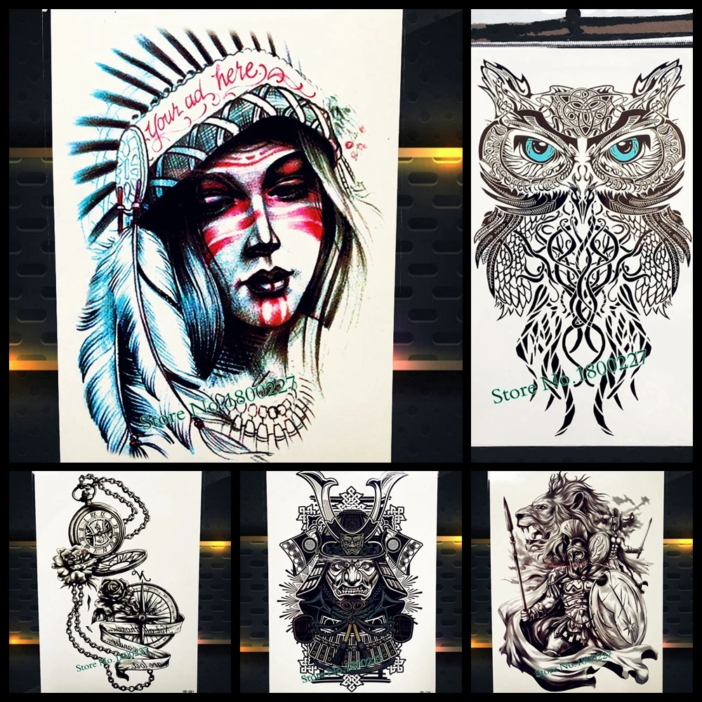 Уникальные индийские этнические женские Временные татуировки
