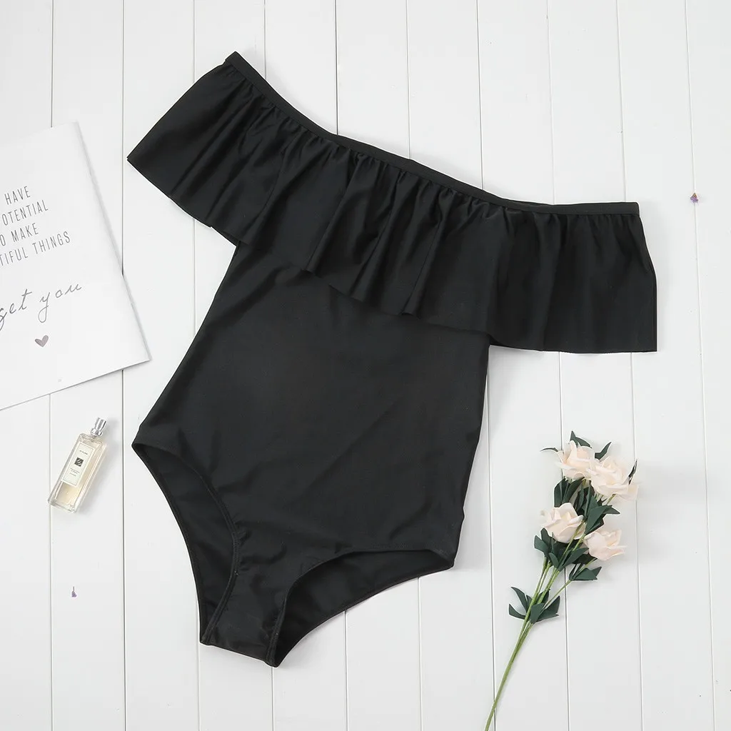 Женские Купальники для беременных танкини однотонные с оборками Женская цельная