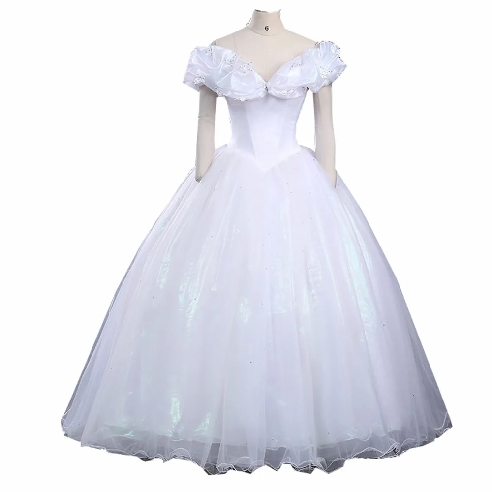 Костюм для косплея на Хэллоуин взрослых белое Элегантное свадебное платье |