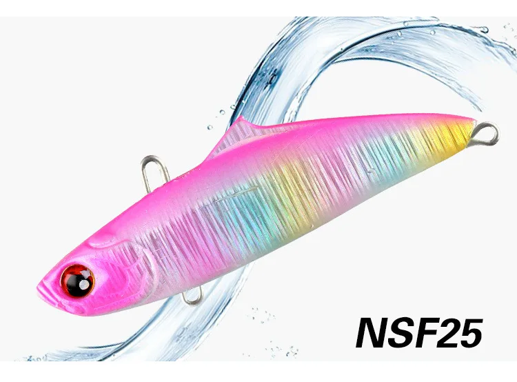 NSF25 Noeby 3D глаза металлической рыболовной приманки VIB, 75 мм 19 г VMC Рыбалка Крючки для плавания опускается на дно воблер реалистичные бас рыболовные приманки - Цвет: NSF25