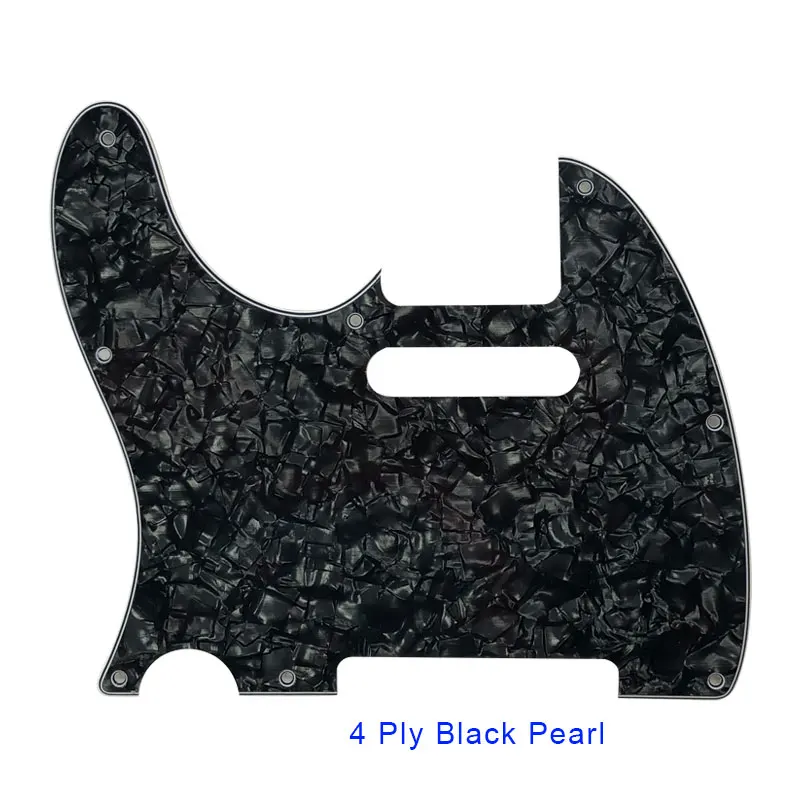 4Ply Black Pearl Pleroo гитары Запчасти-для нас левша Стандартный 8 резьбовыми отверстиями 62 год Tele гитара Telecaster накладку к царапинам пластины - Цвет: 4Ply Black Pearl