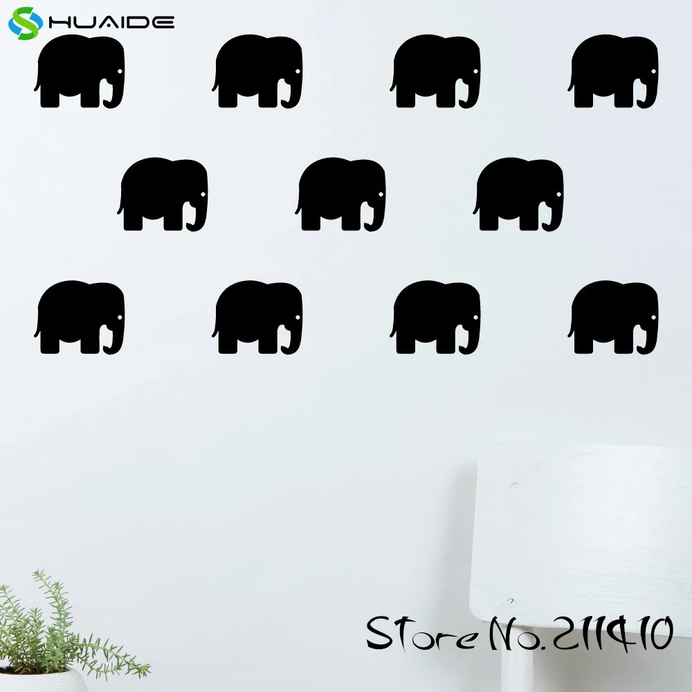 21 шт./компл. Наклейка на стену с изображением слона наклейка сделай сам для