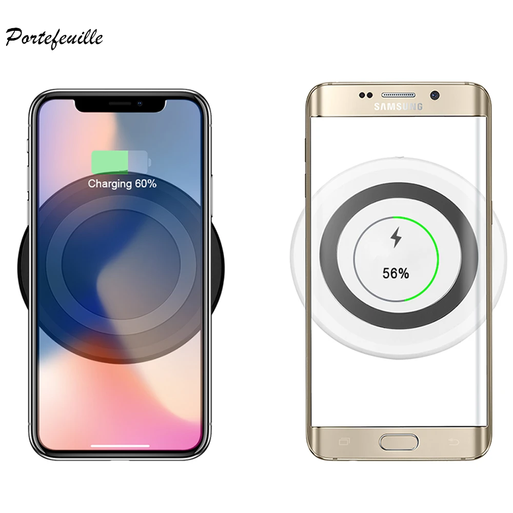Portefeuille Universal Qi Wireless Charger for Xiaomi Fast Charge Samsung HTC Huawei Nokia redmi fast Charging Pad | Мобильные