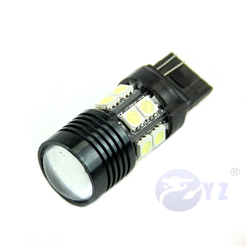 2 шт. T20 7440 W21W 7441 белый КРИ чипы R5 12 SMD светодиодный сигнал поворота резервного