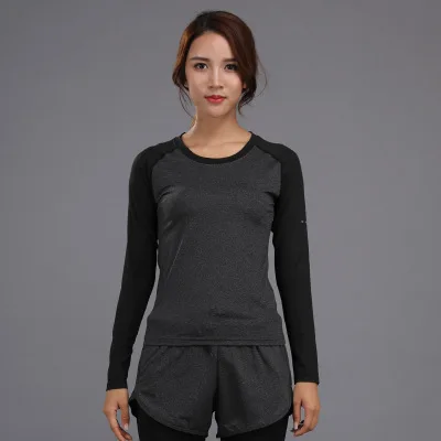 t shirt 2 Toppick размера плюс, Женский комплект для йоги, тренажерного зала, фитнеса, теннисная рубашка+ штаны для бега, Обтягивающие Леггинсы для йоги и тренировок, спортивный костюм - Цвет: t shirt 2