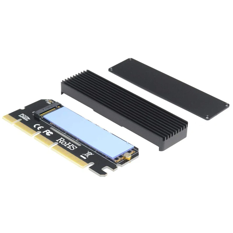 PCI Express 3 0x16x8x4 к PCIe Based M Key M.2 NVMe и AHCI SSD адаптер карта с алюминиевым чехол теплоотвод