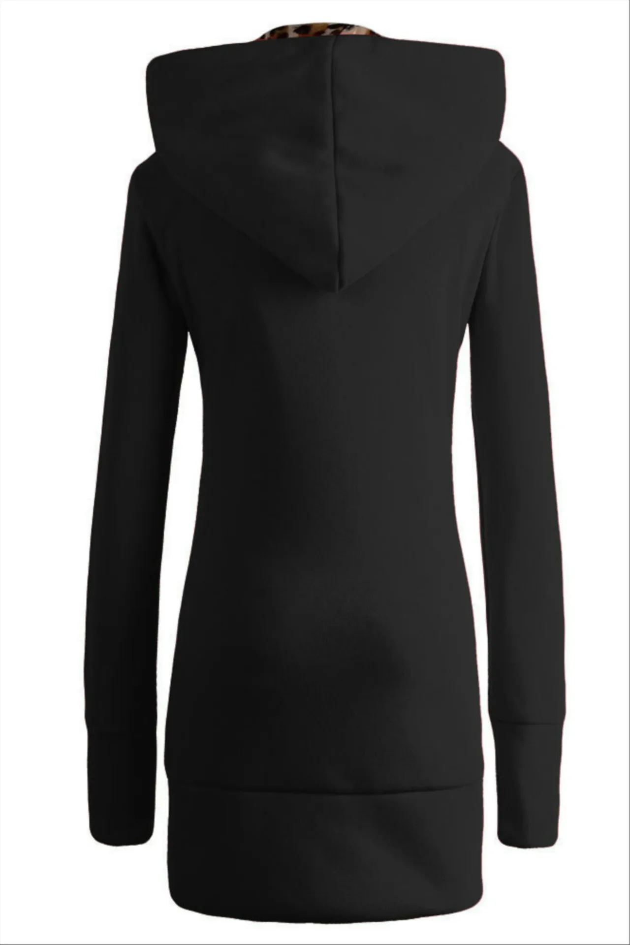 Новинка 2019 женское однотонное пальто большого размера с капюшоном повседневное