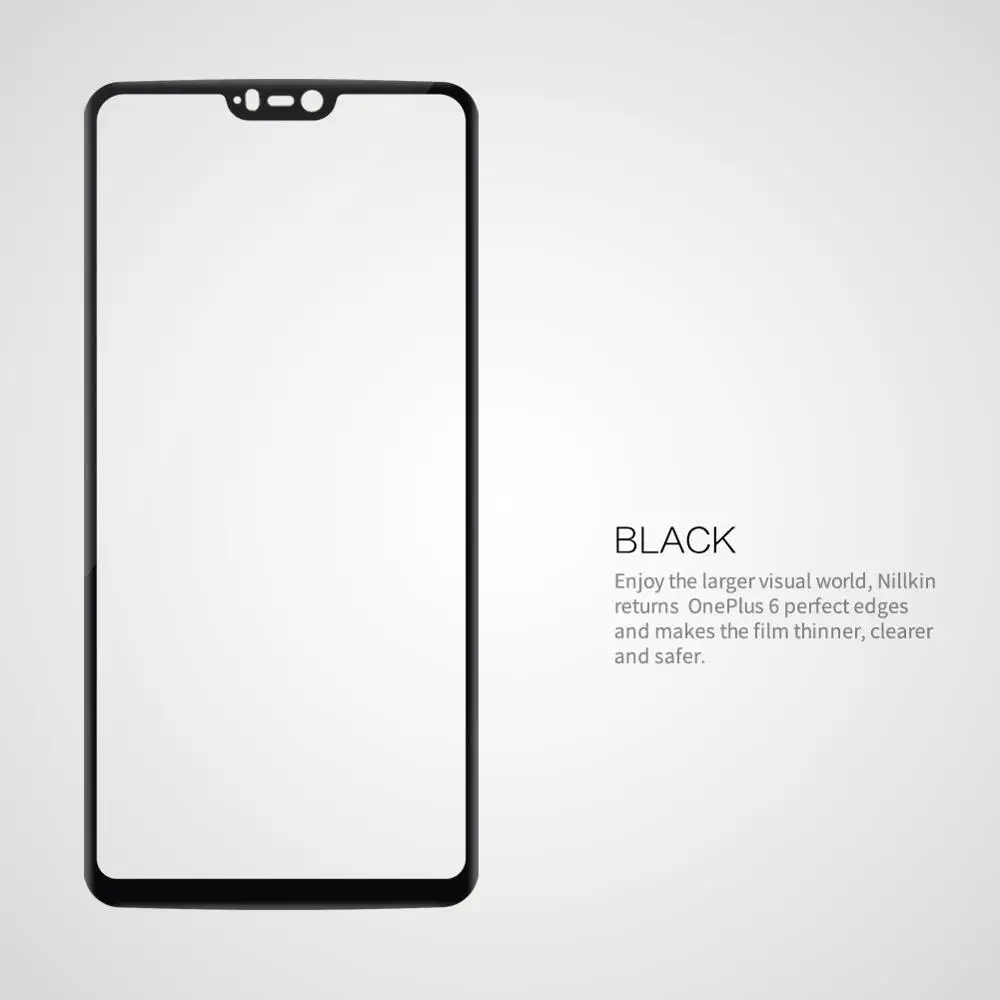 Черный Oneplus 6 защита экрана Nillkin CP+ Pro Полное покрытие закаленное стекло для One Plus 6 Oneplus6 1+ 6 стеклянная Передняя пленка - Цвет: Черный