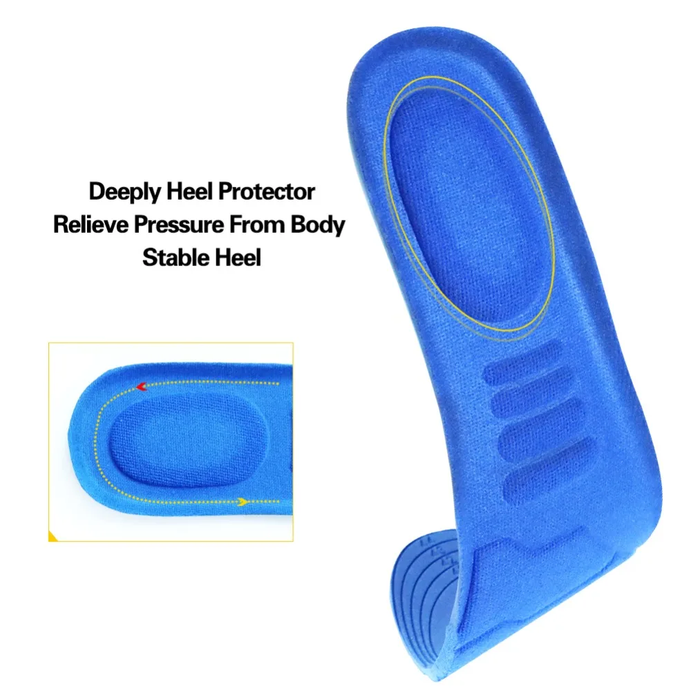 3ANGNI All-Day Insoles Memory Foam Sweat-Absorbant Sport Massage Arch Support Soft Pad Insert Woman Men Feet Pain Shoes Sole