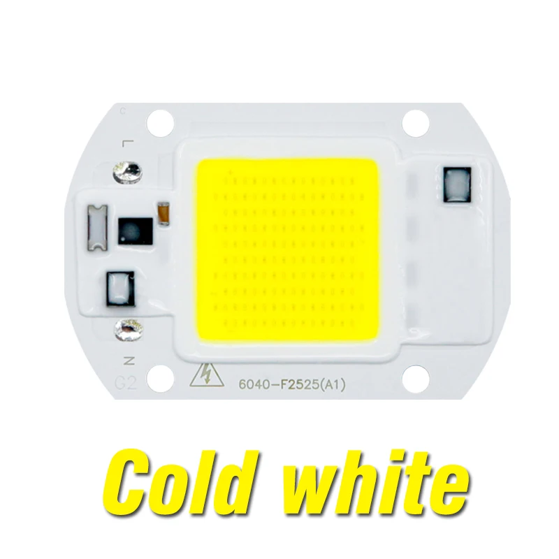 Cold White Светодиодный Grow COB Чип Фито лампа полного спектра AC220V 110V мощностью 10 Вт, 20 Вт, 30 Вт, 50 Вт, ручная сборка для комнатных растений рост рассады и цветок роста растений фитолампа - Испускаемый цвет: Cold White