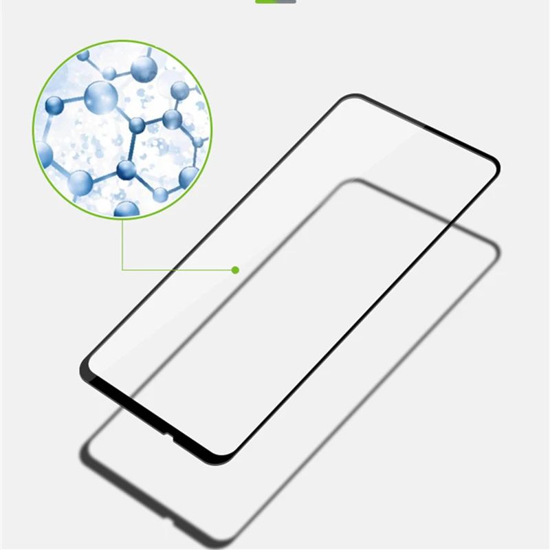 2 piezas de vidrio templado para Huawei Y9 Prime 2019 vidrio cubierta completa pegamento 9H Protector de pantalla para Huawei Y9 Prime 2019 tel&eacute;fono vidrio Flim-3
