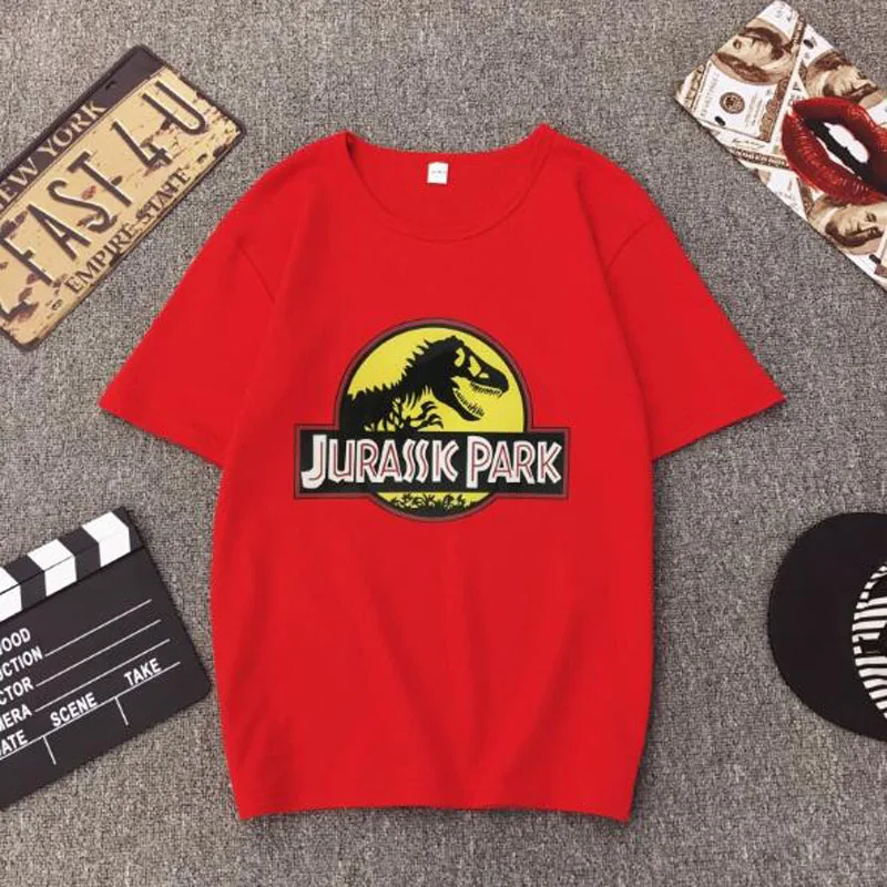 В европейском и американском стиле Стиль женская футболка JURASSK парка с принтом