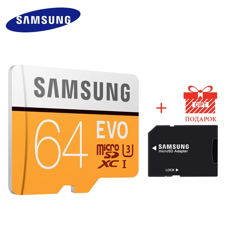 SAMSUNG Microsd EVO Micro Sd карта 32 Гб 64 Гб Sd карта 128 Гб класс 10 SDHC SDXC 16 Гб карта памяти 95 м/с Подарочный адаптер