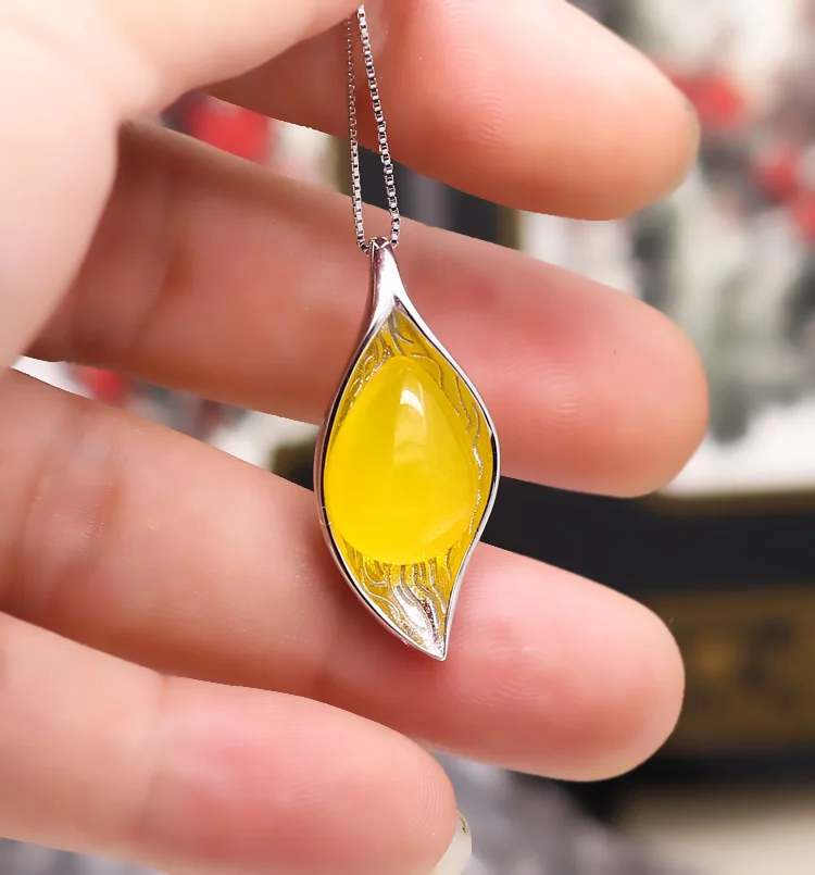 Серебро 925 пробы с цветным покрытием Платиновые листья кулон и ожерелье пустая