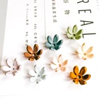 Разноцветные пластиковые бусины в форме цветка, серьги-подвески, ожерелье, шармы, аксессуары сделай сам ручной работы, материал для изготовления ювелирных изделий 20 шт.