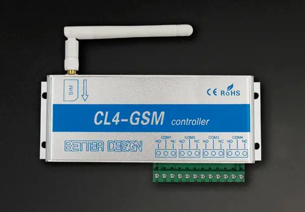 GSM приемник и переключатель для открывания ворот 4 Реле Выход GSM гаражные ворота CL4-GSM GSM переключатель SMS контроллер