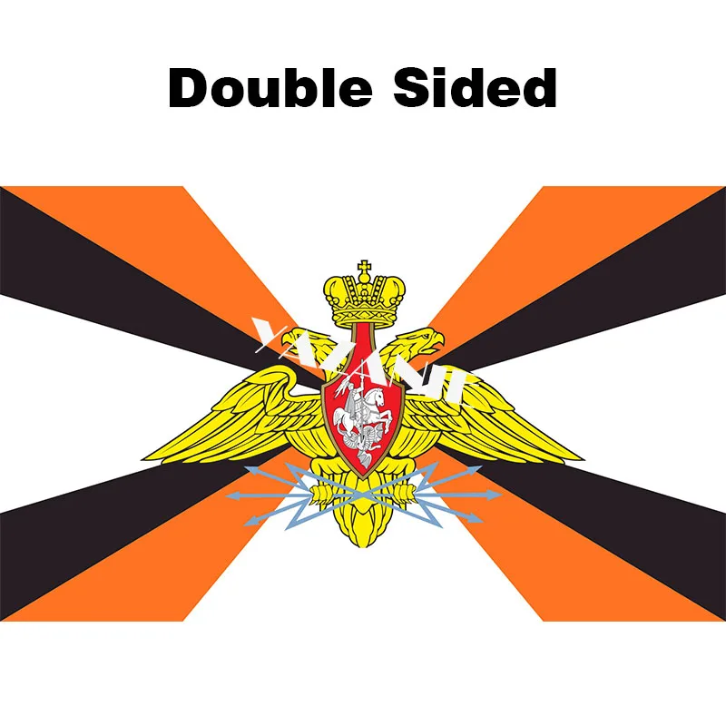 Double Sided YAZANIE двусторонний российский флаг Минобороны российской армии инженерных сил сухопутных сил флаги и баннеры - Цвет: Double Sided