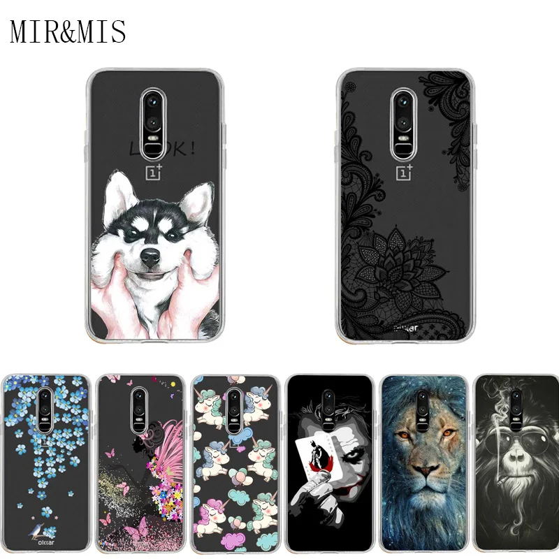 For Oneplus 6 6.28 Inch Phone Case Soft Tpu Silicone Back Cover Protective Printed Fundas One Plus Six A6000 |