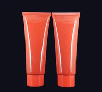 120ml red soft tube with4 colors lid for mildy wash butter handcream facial cleaner scrub cream cosmetic packing